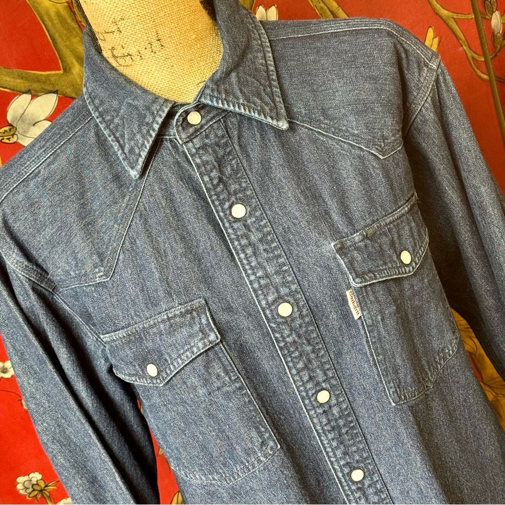 Men’s “CARHARTT” Button-down Denim Shirt | #F9